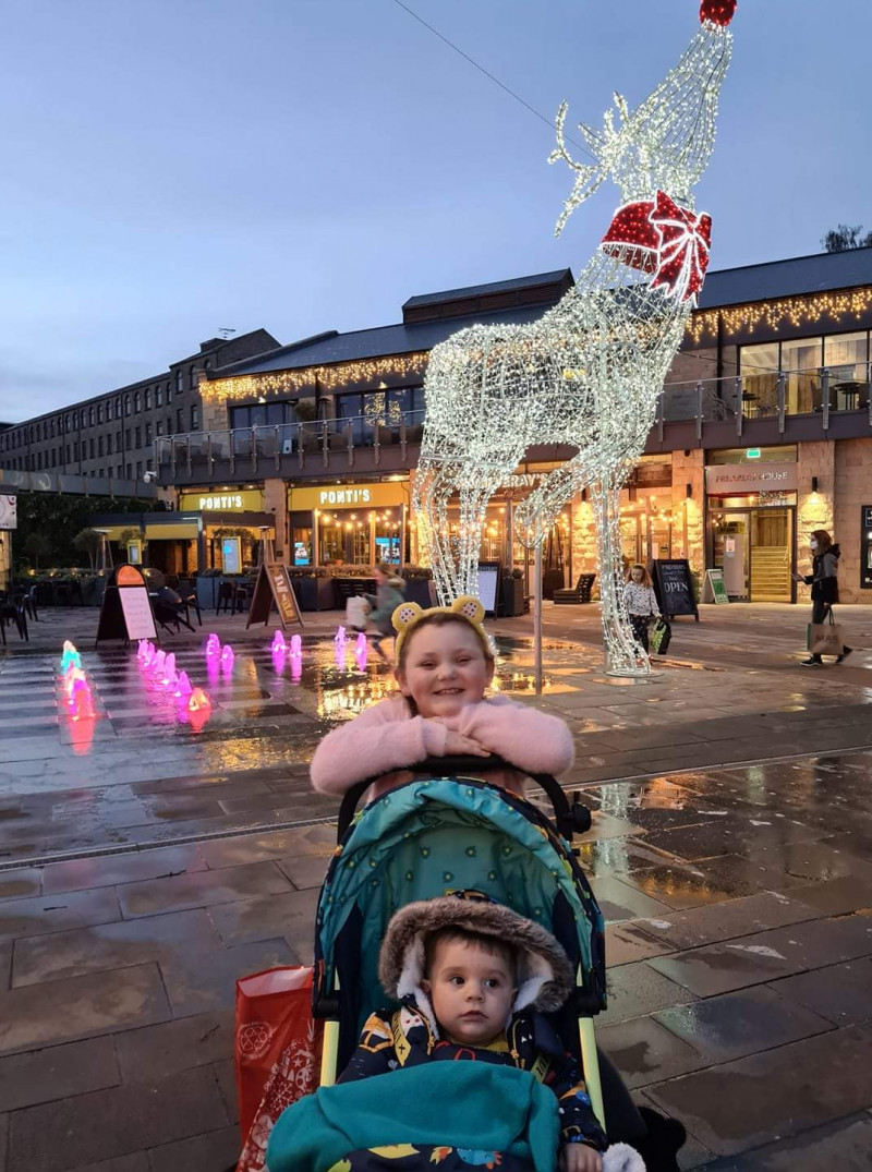 Image for 42. Sarah and Harry with Foxy the Reindeer