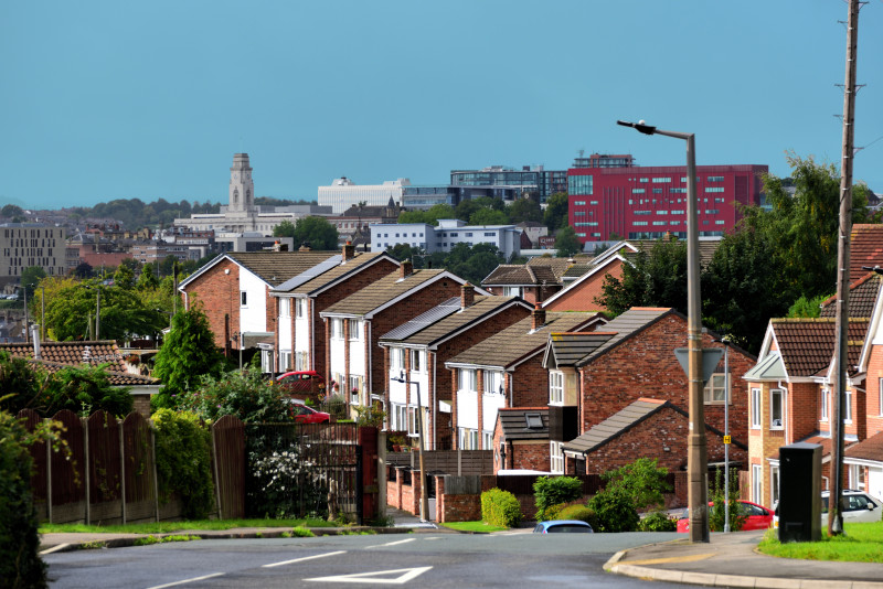 Image for View from Rotherham Road, Monk Bretton Showing the Town Hall, the Hospital and College